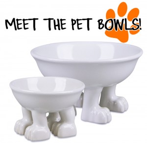 Four legged pet bowls